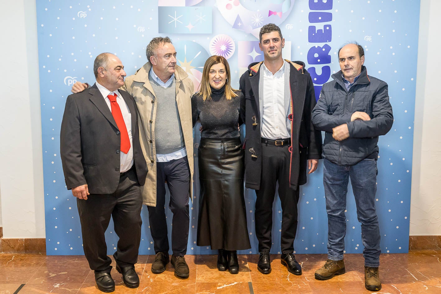 Germán Abascal, Ángel Bordas, María José Sáenz de Buruaga, Cristian Argueso y José Manuel Abascal.