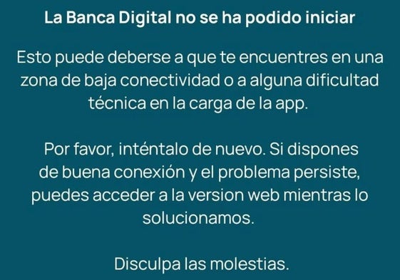 Caídos el servicio de pago y la banca digital de Unicaja