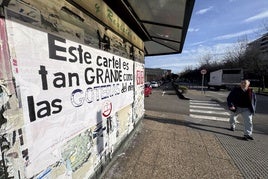 Cartel ubicado en los aledaños del Interfacultativo de la Universidad de Cantabria.