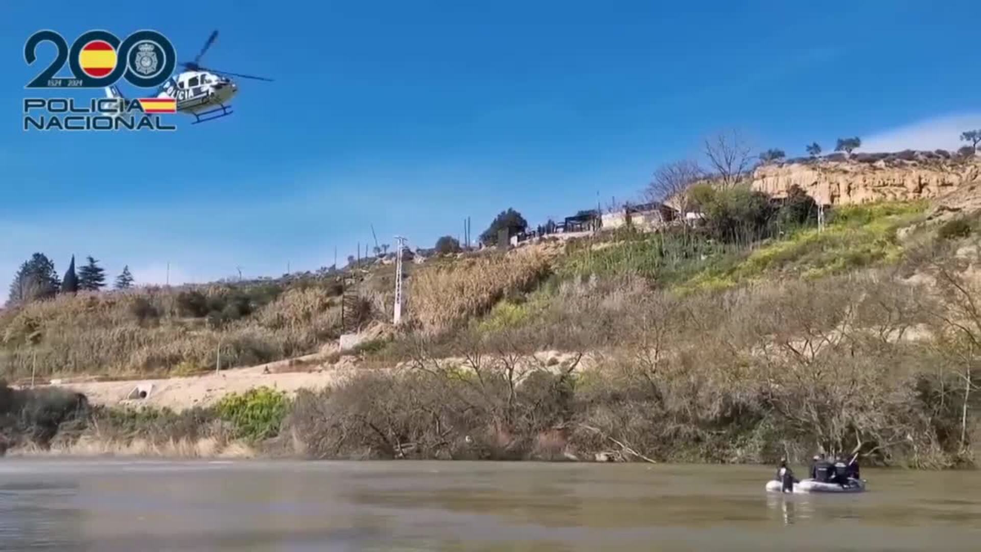 El GEO de la Policía Nacional busca al desaparecido Javier Márquez en el río Ebro