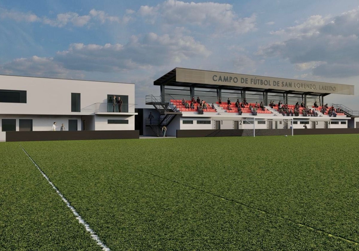 Anteproyecto de la renovación del campo de fútbol.