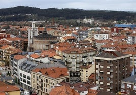 Vista panorámica del centro urbano de Torrelavega.