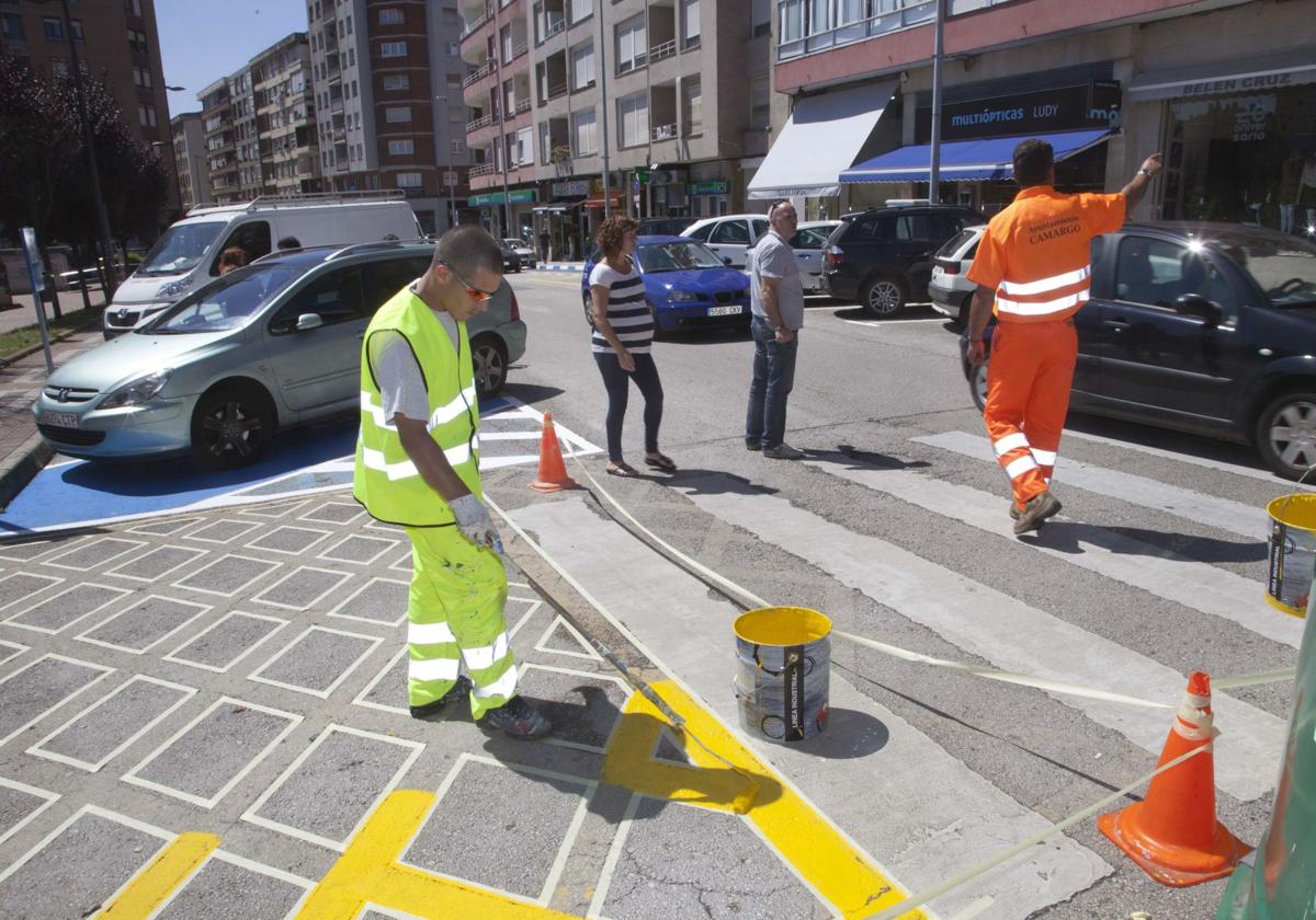 Trabajadores del programa en Camargo