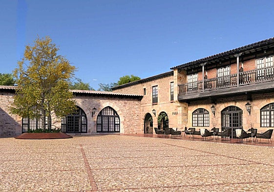 Esta infografía muestra cómo quedará la parte exterior del Parador una vez finalicen las obras.