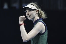 Bucsa celebra un punto ante Paquet en el partido de primera ronda del Abierto de Australia.