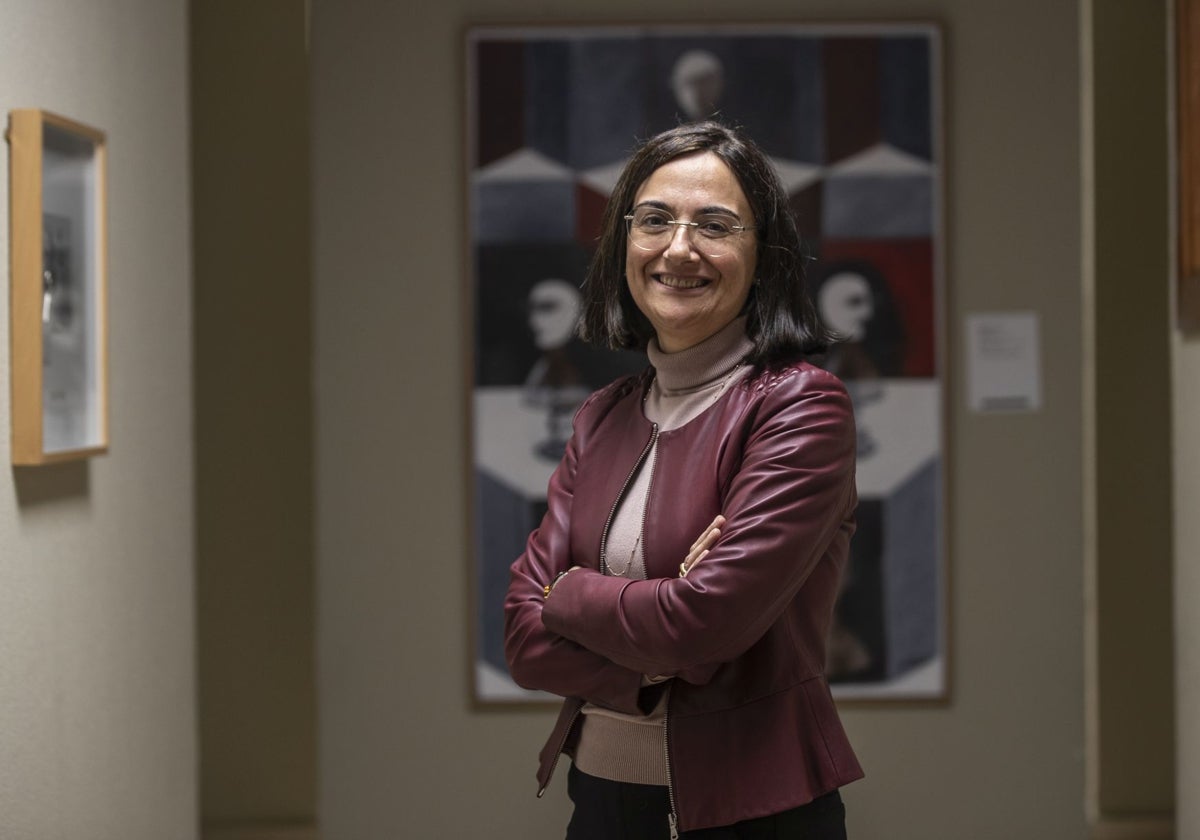 Conchi López, rectora electa de la UC, en el Pabellón de Gobierno de la Universidad de Cantabria.