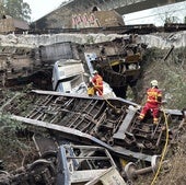 Así ha quedado el tren tras el descarrilamiento