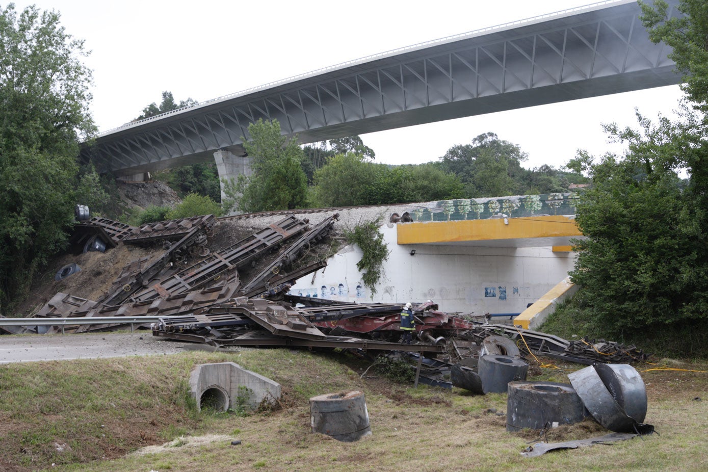 El 11 de julio de 2007 se produjo el primer accidente de un tren de mercancías en Muñorrodero.