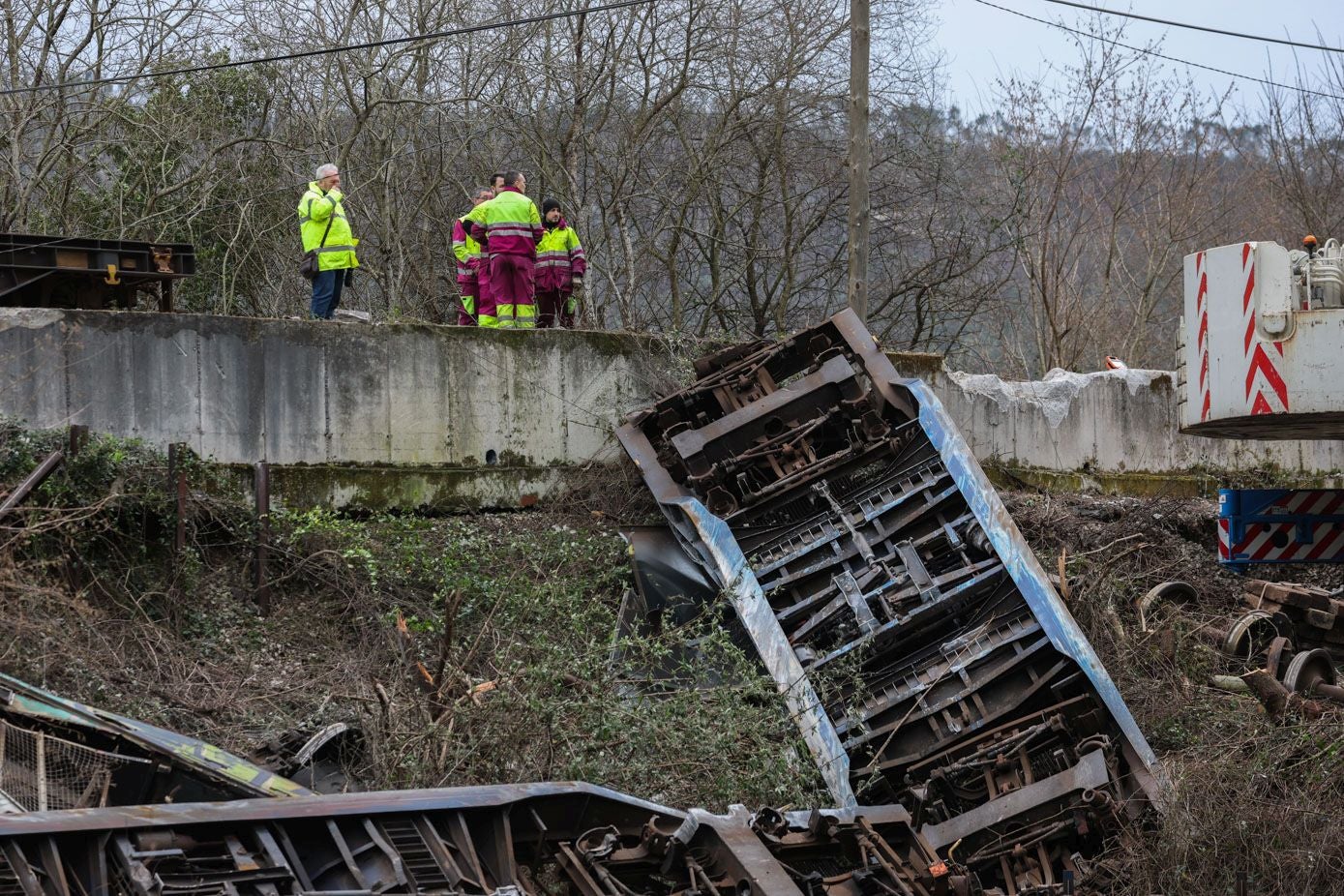 El destrozo es todavía bien visible en el barrio la Barca