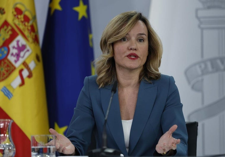 Pilar Alegría ha anunciado esta mañana la decisión del Gobierno de interponer el recurso de inconstitucionalidad durante la rueda de prensa posterior al Consejo de Ministros.