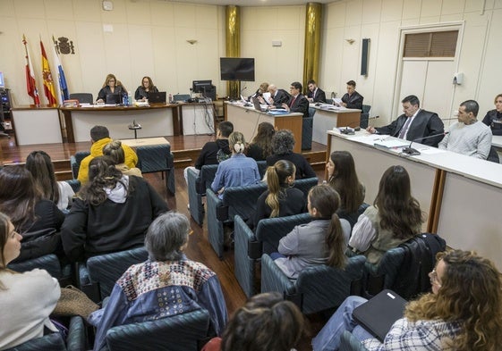 Imagen de la sexta sesión del juicio con jurado que se celebra en la Audiencia Provincial.