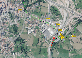 Corte de tráfico nocturno en la A-67 a la altura de Torrelavega este martes y miércoles