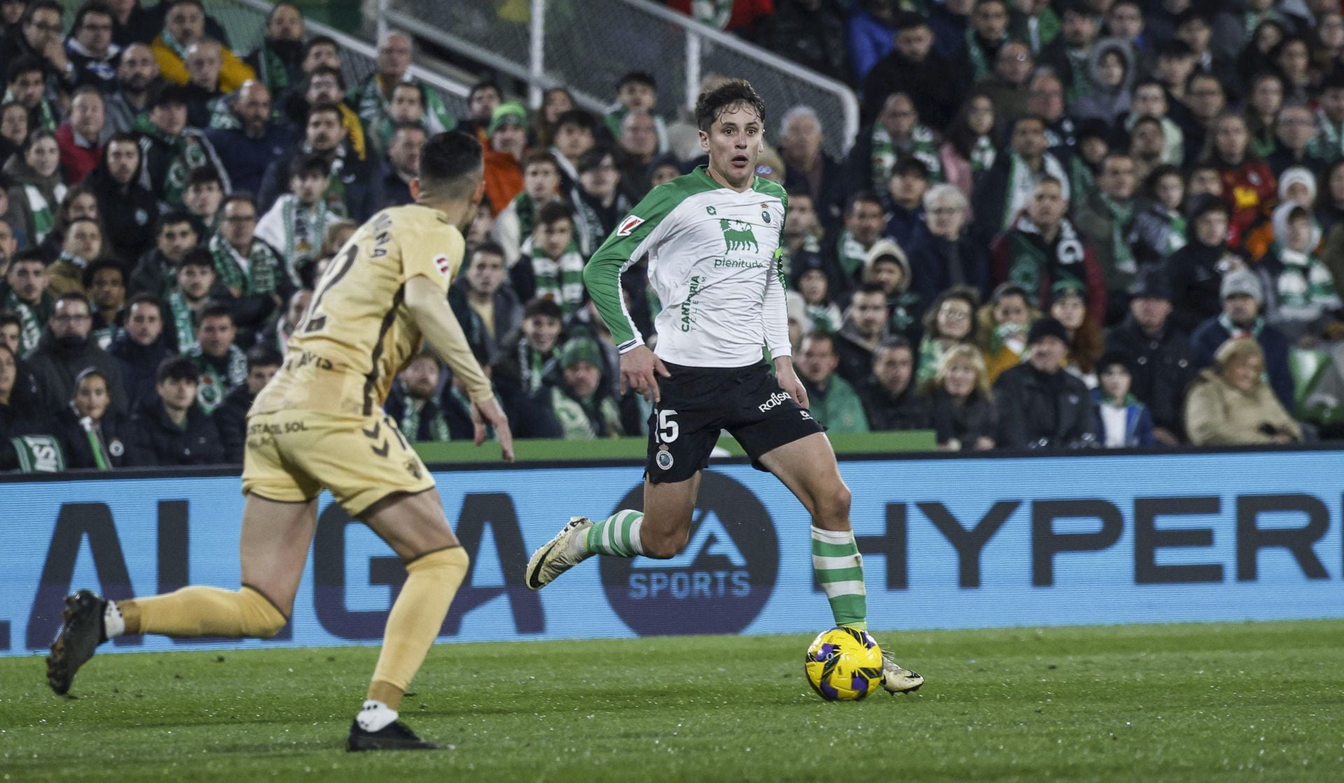 Marco Sangalli, durante al partido frente al Málaga.