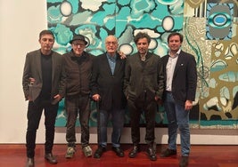 Sema D'Acosta, Juan Uslé, Luis Gordillo, Secundino Hernández y Fernando Mañanes en el Espacio Santa Clara.