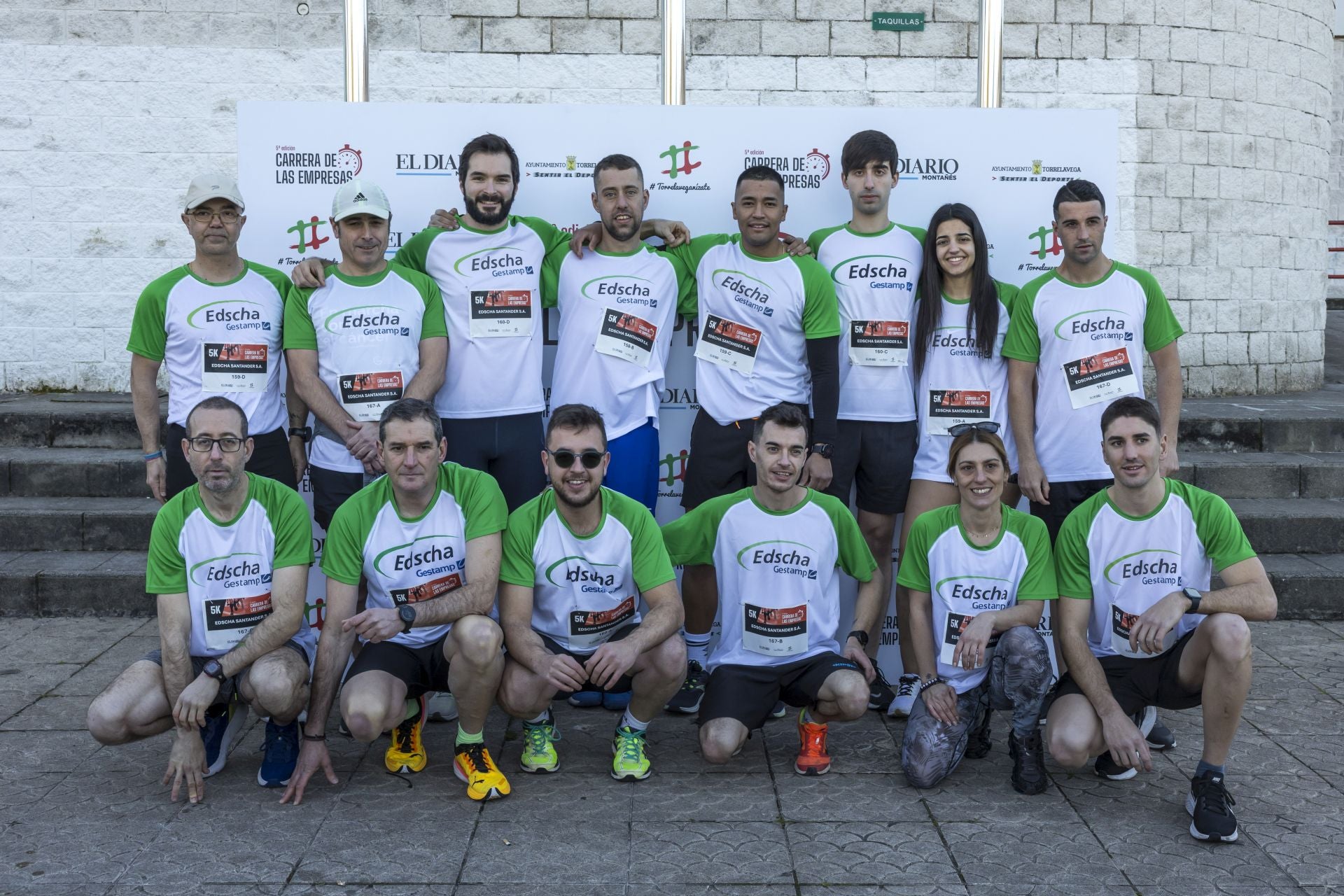 Alberto Quevedo Boada, Eduardo Collado García, Mario Ramos Gutiérrez, Andrea Pereda Trueba, Pablo González Cabarga, Deivy Smith Pérez Ruiz, José Miguel Fernández Muñiz, Germán Arroyo González, Yovana Buriel García, Sergio Clemente Ferro, Rubén Gómez de la Rasilla, Joaquín Ramón Blanco González, Iker del Estal Quevedo, Germán Niño Gutiérrez y Miguel Ángel Solano Bahillo, de Edscha Santander.