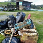 Basura recogida por los internos en la zona del observatorio de Bengoa.