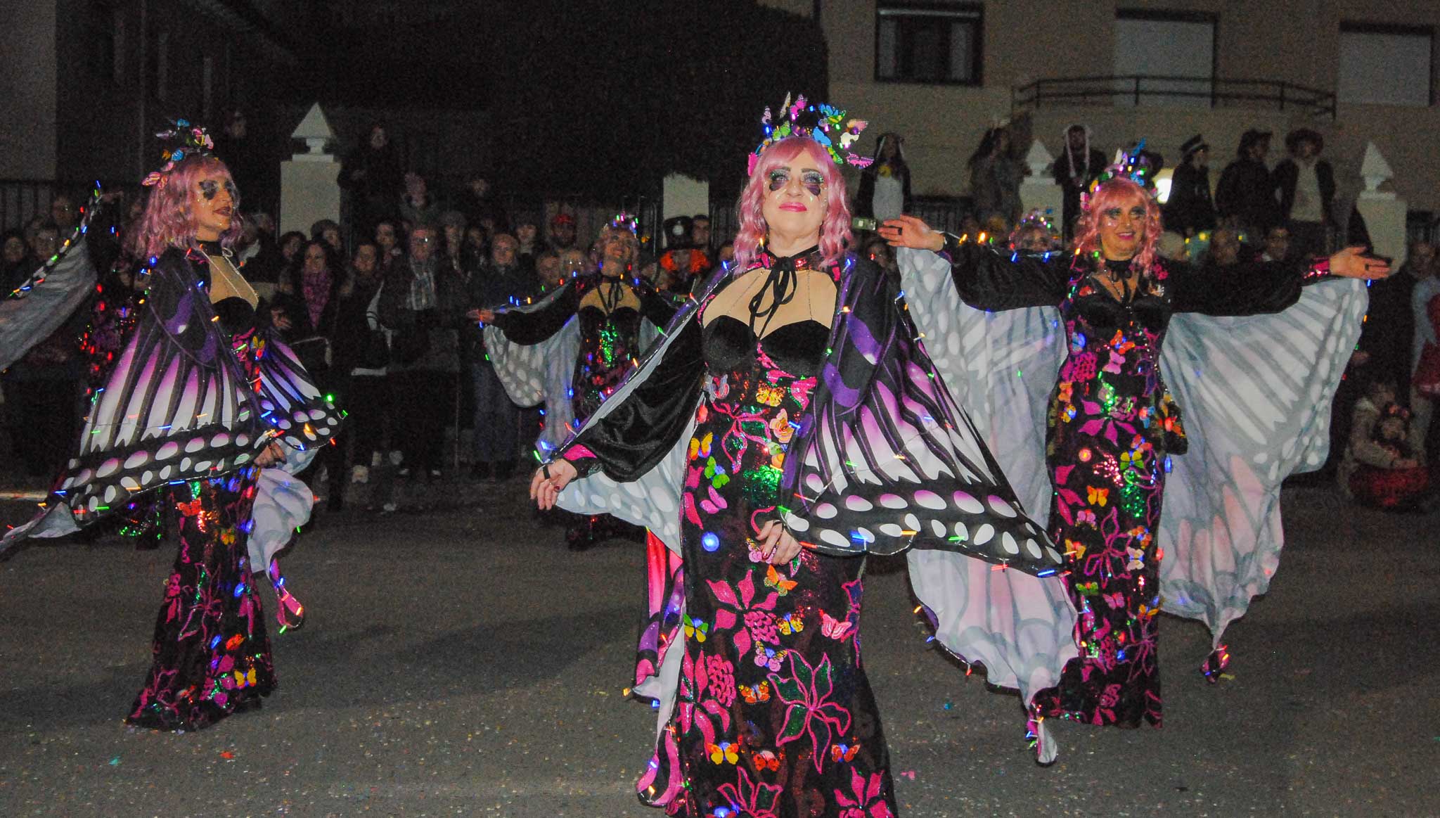 El grupo Somos de Colores con sus elegantes mariposas. 