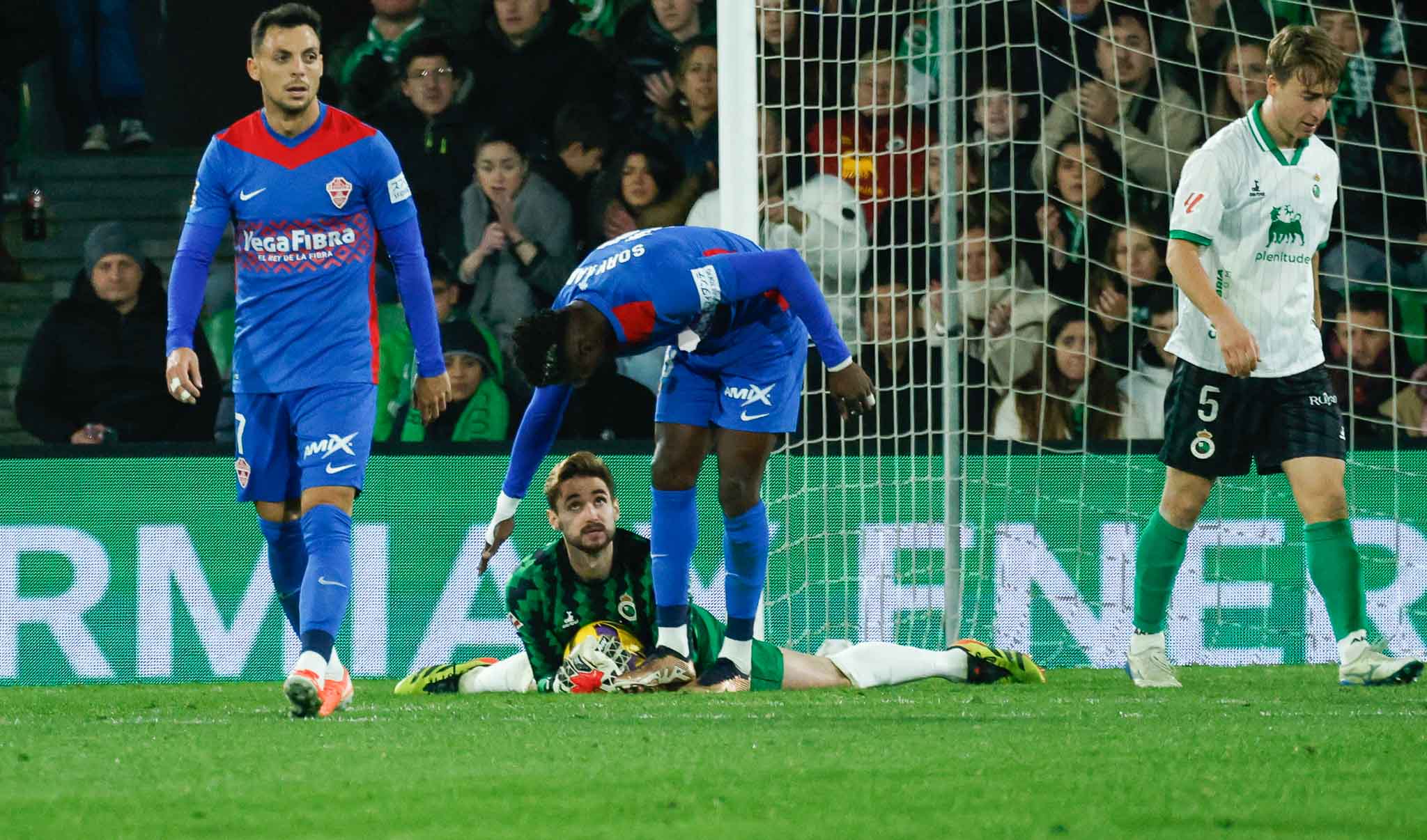 Ezkieta no tuvo mucho trabajo durante el partido 