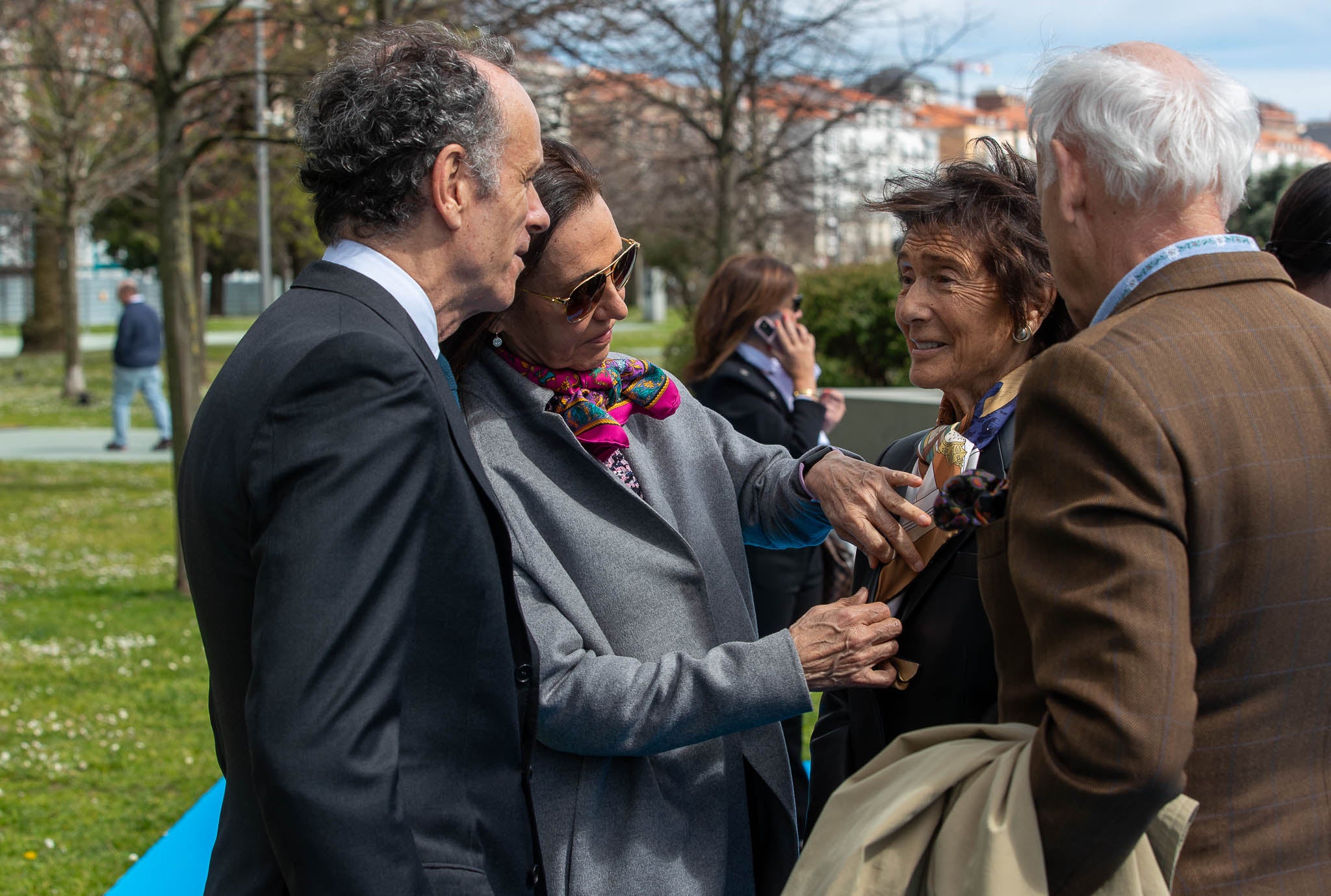 Emilio Botín y Ana Botín junto a su madre, Paloma O'Shea.