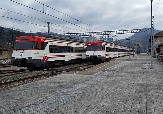 Estación de trenes en Los Corrales.
