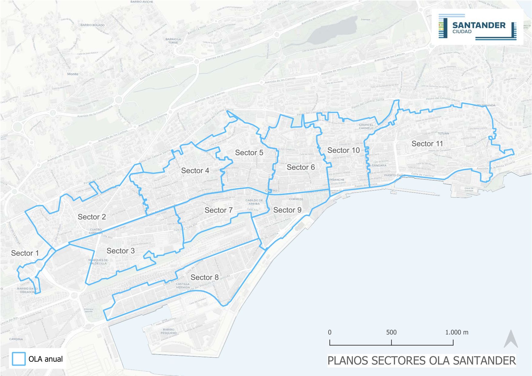Así quedará el mapa de la OLA en Santander