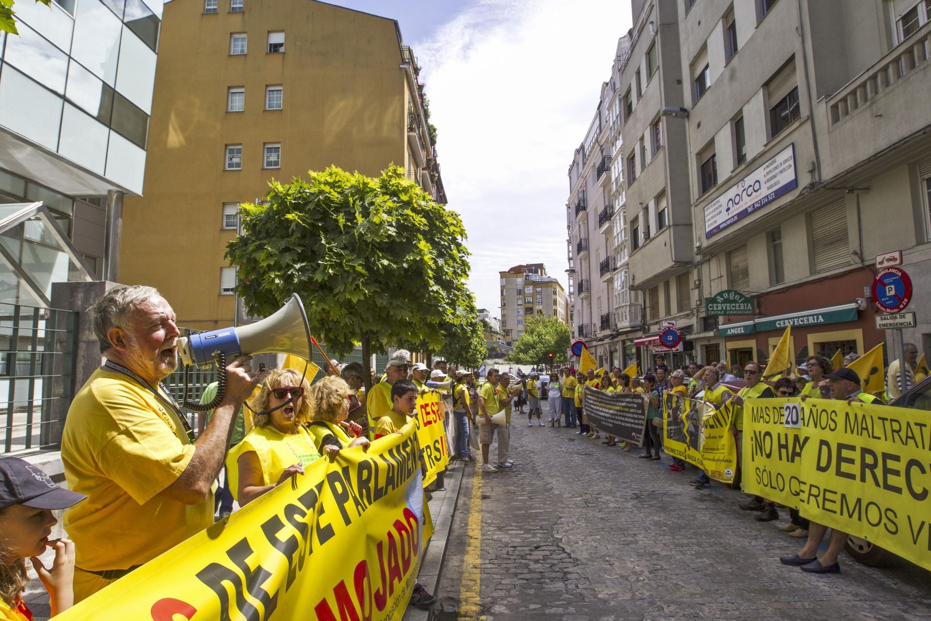 Protesta en Peña Herbosa durante la presidencia de Ignacio Diego