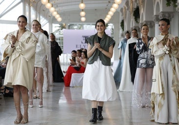 Las prendas diseñadas por Eva Gómez, de la marca Elysea Studio, que se ha llevado el premio ex aequo a la Mejor Colección.