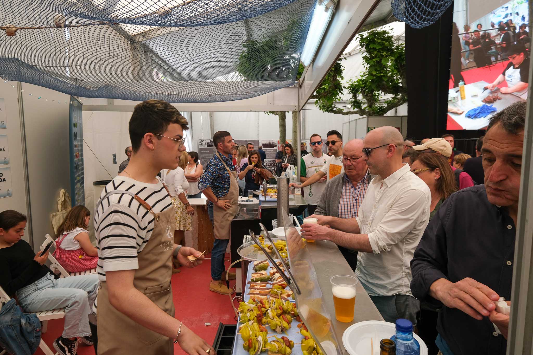 Las gildas son uno de los aperitivos más consumidos en la feria. 