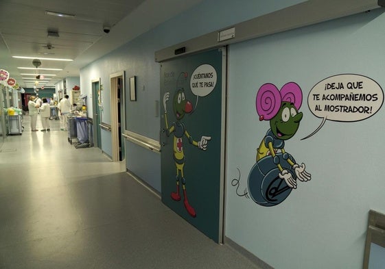 El pasillo de Urgencias de Pediatría del Hospital Universitario Marqués de Valdecilla.