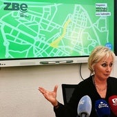 La concejala de Movilidad, Jezabel Tazón, este jueves, en rueda de prensa.