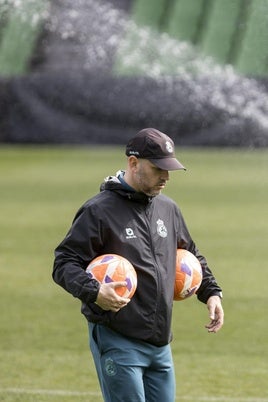 José Alberto, durante una sesión en los Campos de Sport.