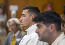 Los acusados, durante el juicio.