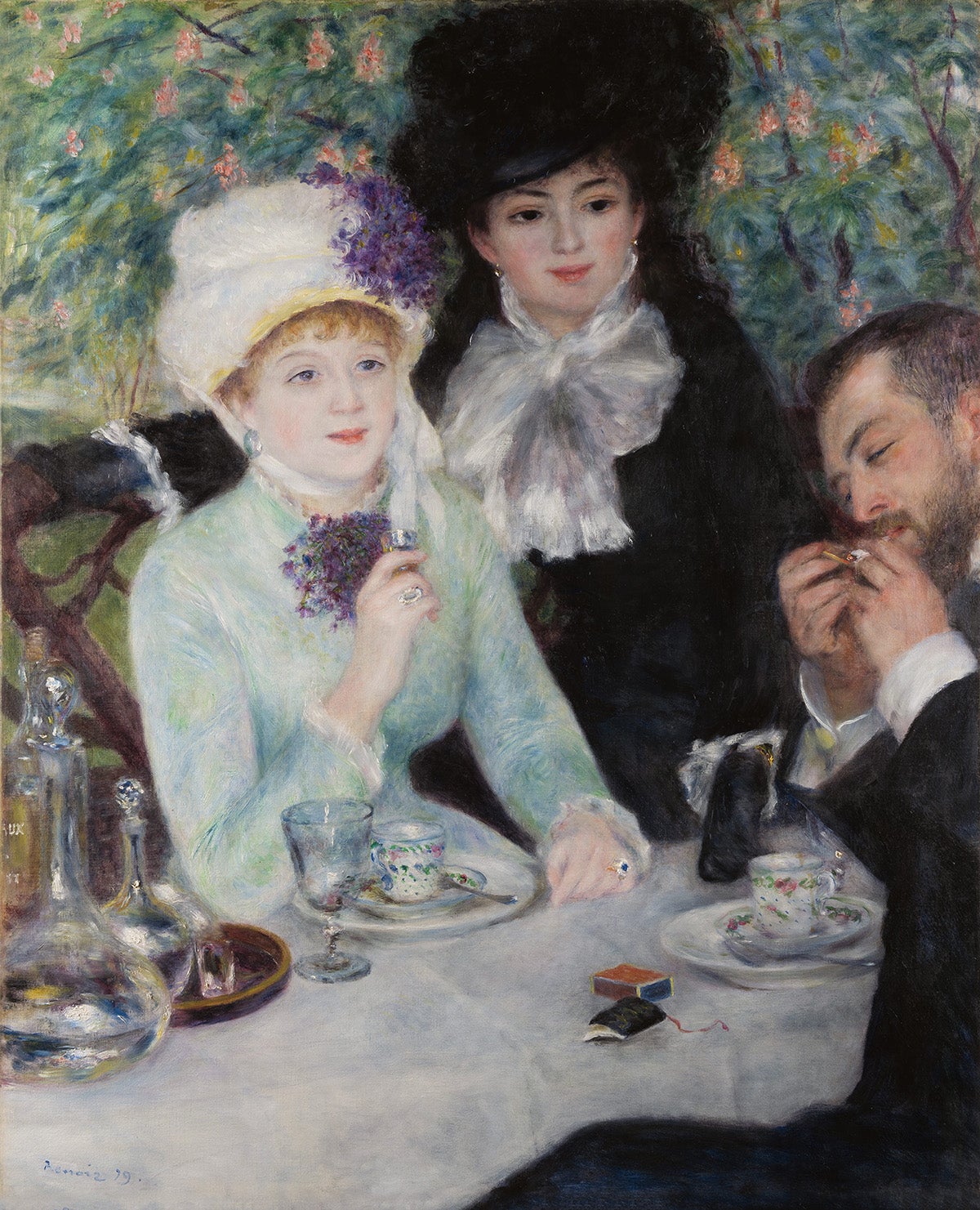 Pierre-Auguste Renoir, 'Después del almuerzo', 1879. Óleo sobre lienzo, Fráncfort.