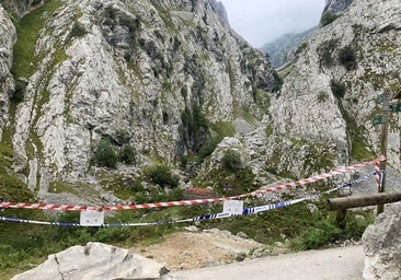 El canal del Texu, cortado en septiembre del año pasado tras el argayo en el que falleció un turista alemán.