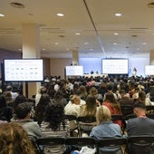 Asistentes al Congreso Nacional de Inmunología, en el Palacio de Exposiciones.