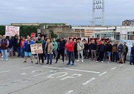 Trabajadores de Derivados del Fluor en la huelga del pasado septiembre.