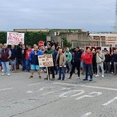 Trabajadores de Derivados del Fluor en la huelga del pasado septiembre.