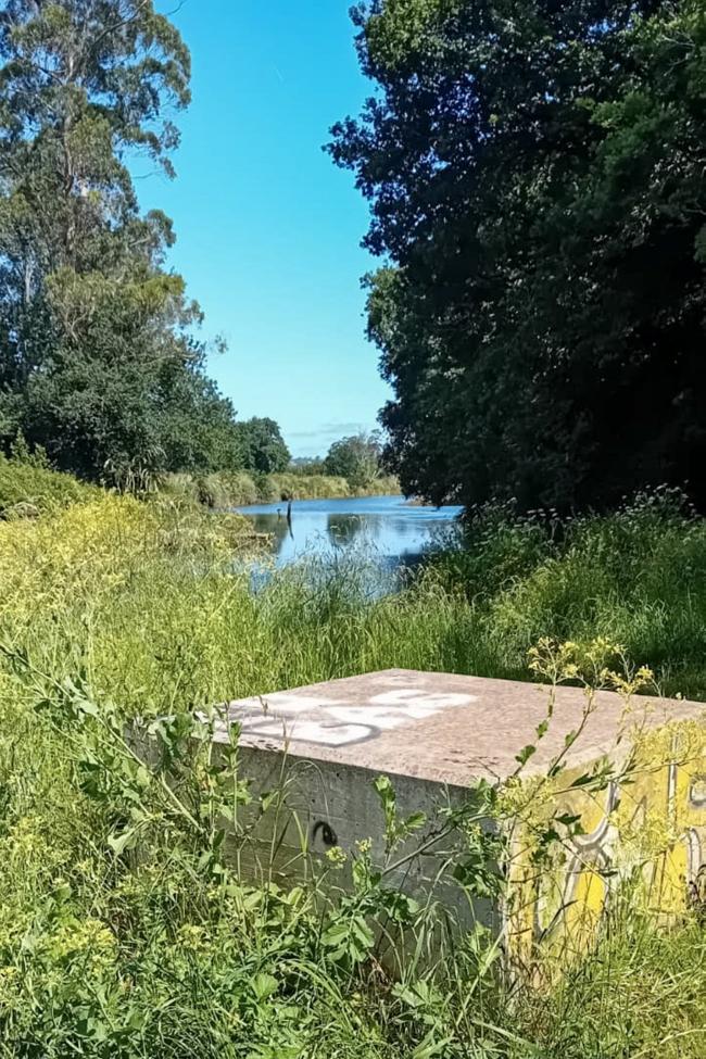 Estado actual de las pilastras donde irá el embarcadero.