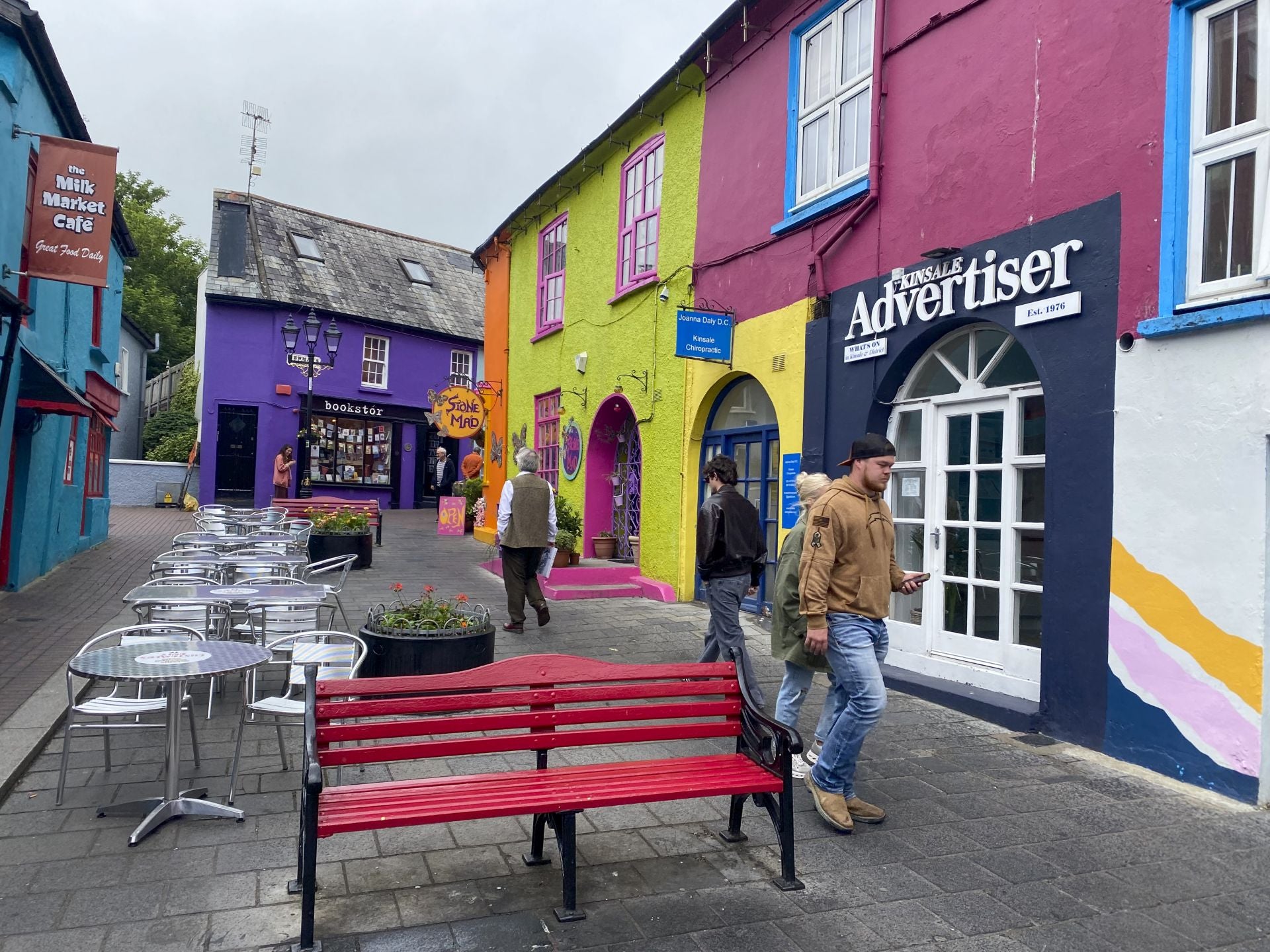 Uno de los rincones más fotografiados de Kinsale, con las fachadas de colores.