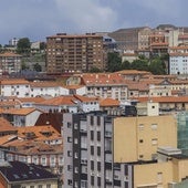 Vista aérea de Santander desde la calle Alta.