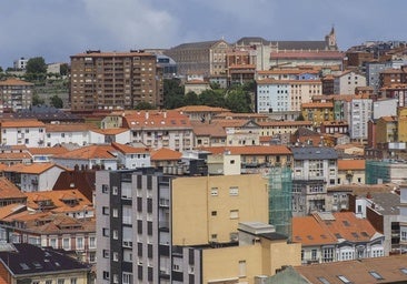 Vista aérea de Santander desde la calle Alta.