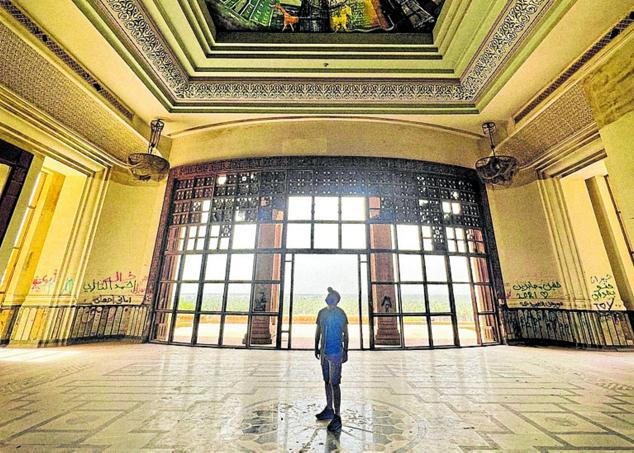 Antiguo palacio abandonado de Saddam Hussein, en Babilonia (Irak).