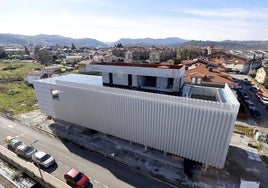 Imagen aérea del estado actual de la construcción de la Tecnoteca.
