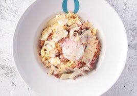 Pasta carbonara, un entrante exquisito del que hay muchas variaciones.