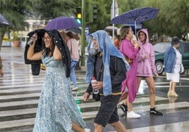 Imagen de archivo de un día de verano de lluvia en Santander.