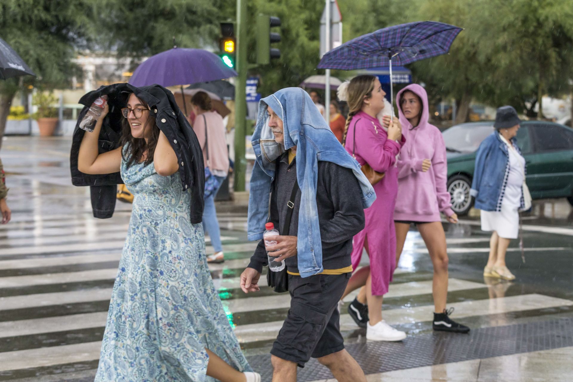 Imagen de archivo de un día de verano de lluvia en Santander.