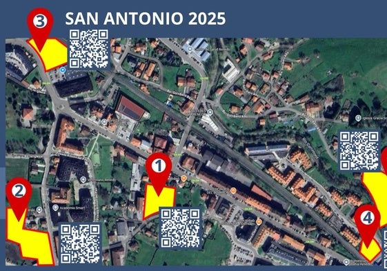 Mapa indicativo preparado por la Policía Local.