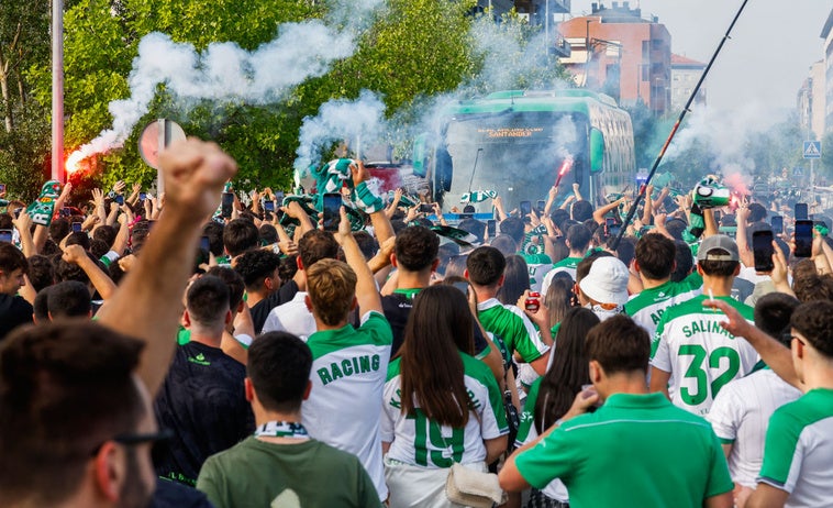 Así ha sido la llegada del equipo a Anduva