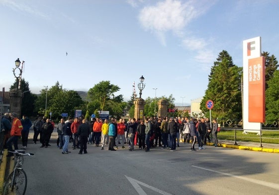 Trabajadores en el día de huelga que hubo la pasada semana.