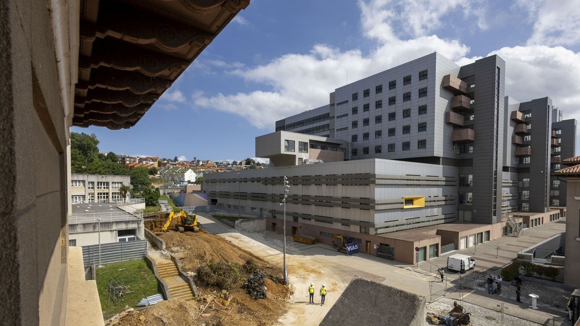 Zona en la que se excavará el búnker de la protonterapia de Valdecilla.